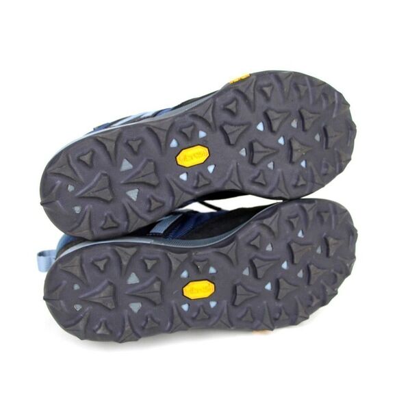 Merrell BLUE BLACK LEATHER NYLON LACE UP FLAT HIGHT TOP SNEAKERS SHOES Sz 9.5 - Picture 11 of 12